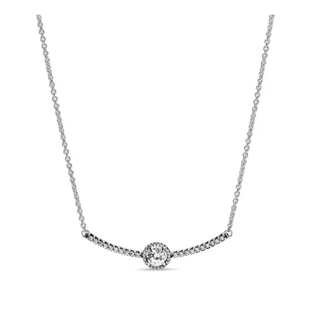 Pandora - Sterling Silver Collier Length 17.7" Necklace W/ Dust Bag Nwt